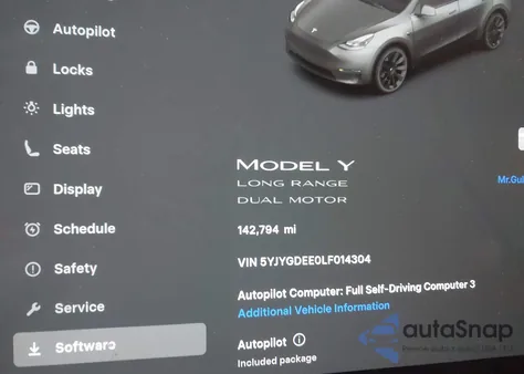 2020 Tesla Model Y Long Range Dual Motor All-Wheel Drive from USA, damaged, VIN 5YJYGDEE0LF014304